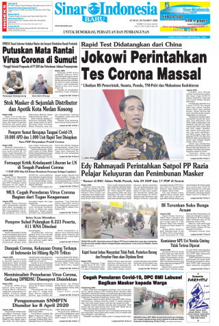 Jokowi Perintahkan Tes Corona Massal