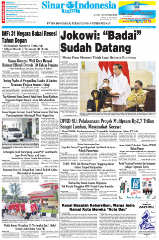Jokowi: “Badai” Sudah Datang