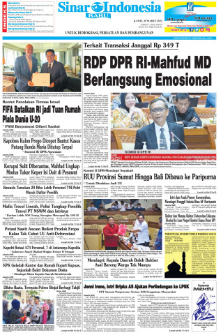RDP DPR RI-Mahfud MD Berlangsung Emosional
