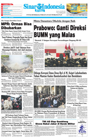 Prabowo: Ganti Direksi BUMN yang Malas Prabowo: Ganti Direksi BUMN yang Malas
