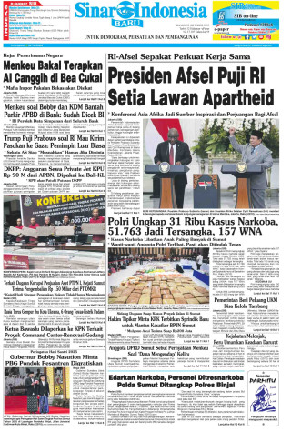 Presiden Afsel Puji RI Setia Lawan Apartheid Presiden Afsel Puji RI Setia Lawan Apartheid