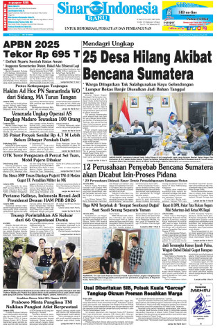 25 Desa Hilang Akibat Bencana Sumatera