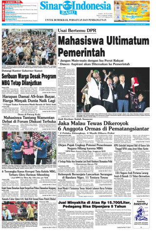 Mahasiswa Ultimatum Pemerintah